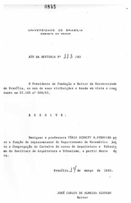 Ato da Reitoria nº 0113/1983