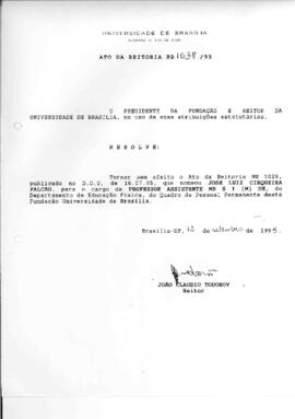 Ato da Reitoria nº 1638/1995