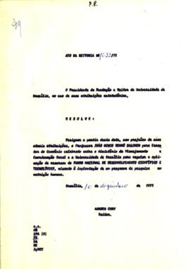 Ato da Reitoria nº 1022/1971