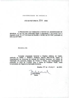 Ato da Reitoria nº 0336/2002