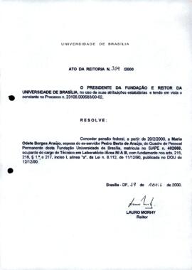 Ato da Reitoria nº 0314/2000