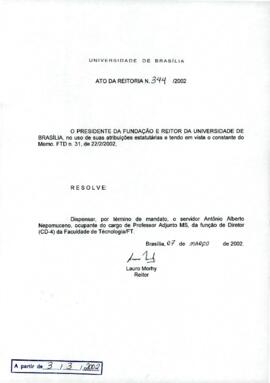 Ato da Reitoria nº 0344/2002