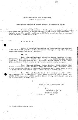 Resolução do Conselho de Ensino, Pesquisa e Extensão nº 0045/1987