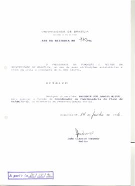 Ato da Reitoria nº 0770/1996