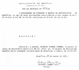 Ato da Reitoria nº 0227/1991