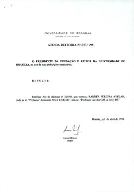 Ato da Reitoria nº 0602/1998