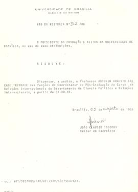 Ato da Reitoria nº 0312/1986