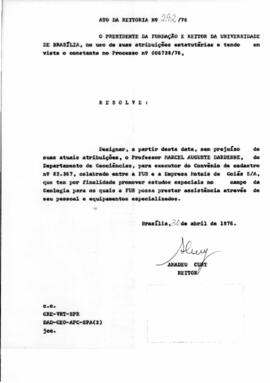 Ato da Reitoria nº 0292/1976