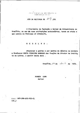 Ato da Reitoria nº 0206/1975