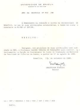 Ato da Reitoria nº 0402/1986