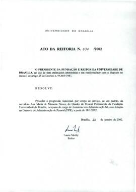 Ato da Reitoria nº 0030/2002