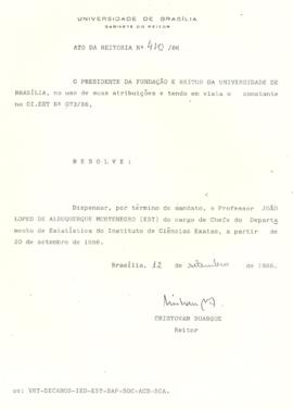 Ato da Reitoria nº 0410/1986