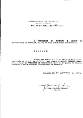 Ato da Reitoria nº 0486/1995