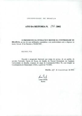 Ato da Reitoria nº 0196/2002