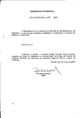 Ato da Reitoria nº 0207/2008