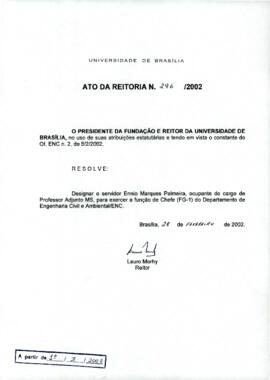 Ato da Reitoria nº 0296/2002