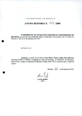 Ato da Reitoria nº 0113/2000