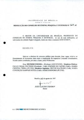 Resolução do Conselho de Ensino, Pesquisa e Extensão nº 0124/1997