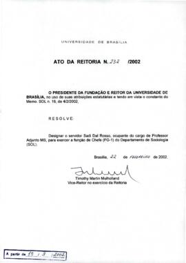 Ato da Reitoria nº 0232/2002