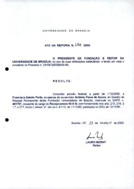 Ato da Reitoria nº 0156/2000