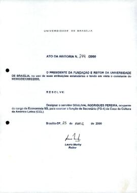 Ato da Reitoria nº 0344/2000