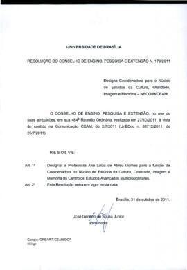 Resolução do Conselho de Ensino, Pesquisa e Extensão nº 0179/2011