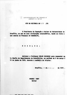 Ato da Reitoria nº 0109/1975