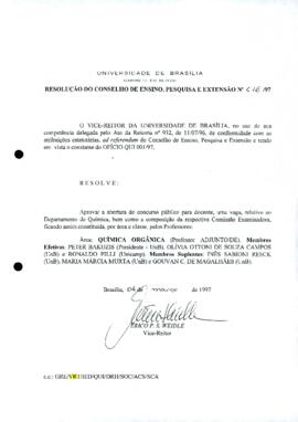 Resolução do Conselho de Ensino, Pesquisa e Extensão nº 0016/1997