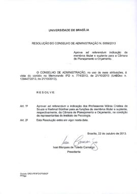 Resolução do Conselho de Administração nº 0069/2013