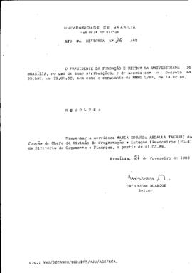 Ato da Reitoria nº 0036/1989