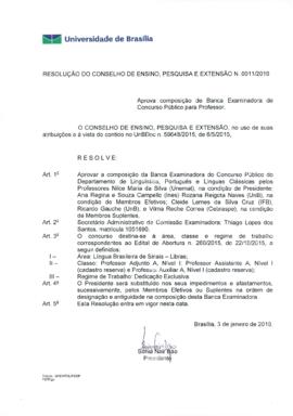 Resolução do Conselho de Ensino, Pesquisa e Extensão nº 0011/2016