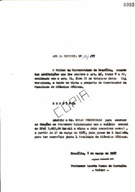 Ato da Reitoria nº 0191/1967