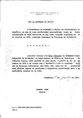 Ato da Reitoria nº 0347/1975