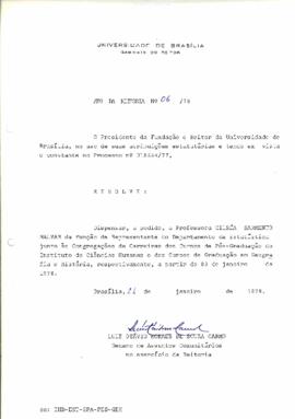 Ato da Reitoria nº 0006/1978