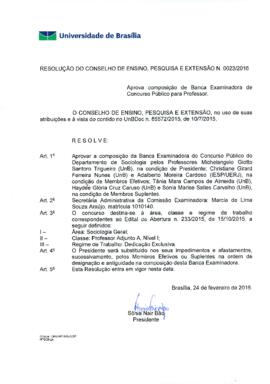 Resolução do Conselho de Ensino, Pesquisa e Extensão nº 0023/2016