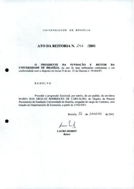 Ato da Reitoria nº 0246/2001