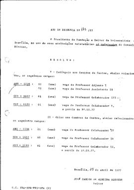 Ato da Reitoria nº 0145/1977