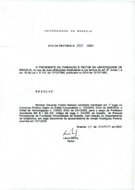 Ato da Reitoria nº 0100/2003