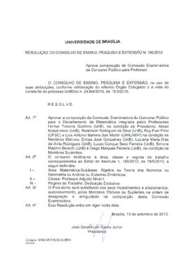 Resolução do Conselho de Ensino, Pesquisa e Extensão nº 0166/2010