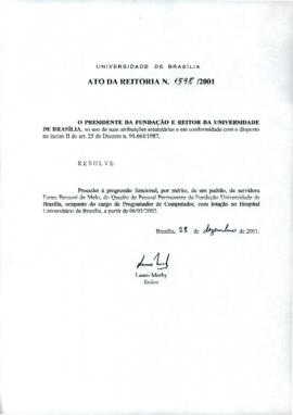 Ato da Reitoria nº 1598/2001