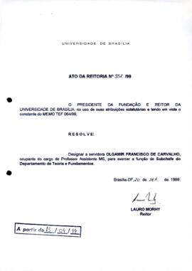 Ato da Reitoria nº 0952/1999