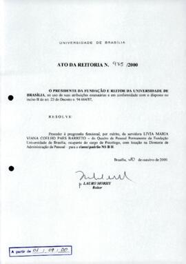 Ato da Reitoria nº 0975/2000