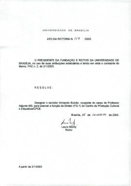 Ato da Reitoria nº 0119/2003