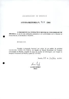 Ato da Reitoria nº 0908/2001