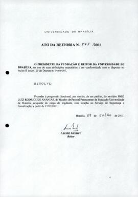 Ato da Reitoria nº 0877/2001