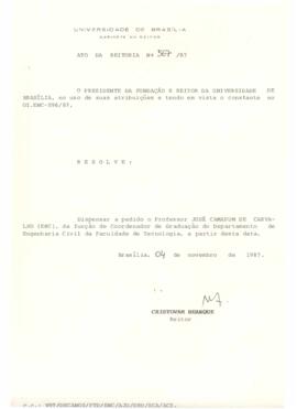 Ato da Reitoria nº 0567/1987