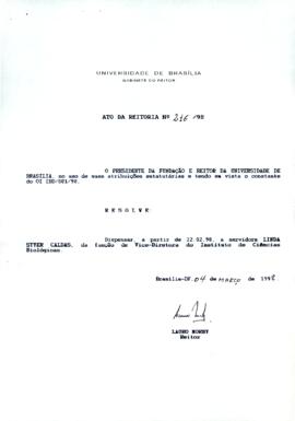 Ato da Reitoria nº 0216/1998