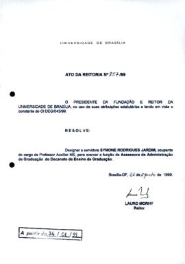 Ato da Reitoria nº 0857/1999