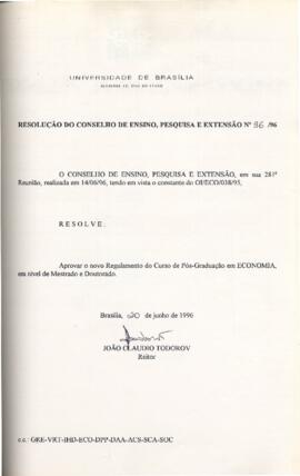 Resolução do Conselho de Ensino, Pesquisa e Extensão nº 0096/1996