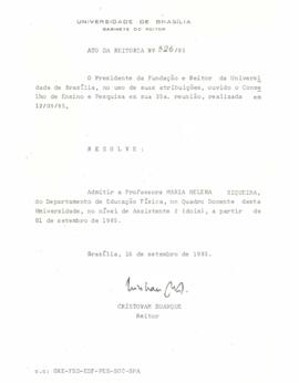 Ato da Reitoria nº 0326/1985